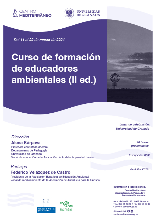 Curso de formación de educadores ambientales 2024 en Granada