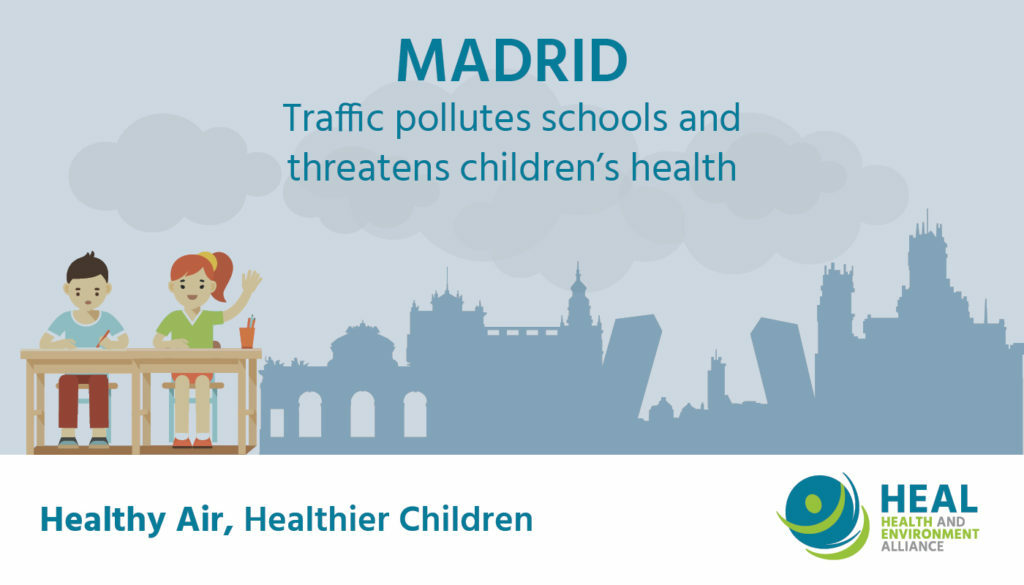 Calidad del aire en colegios de niños Madrid